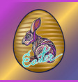easter card with bunny rabbit vector image vector image
