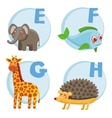 funny cartoon alphabet vector image