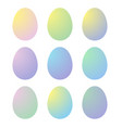 gradient easter eggs vector image