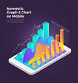 isometric design concept mobile application vector image