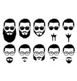 mustaches and beards vector image