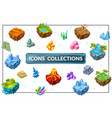 isometric game nature concept vector image vector image