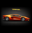 realistic golden super car design concept bright vector image