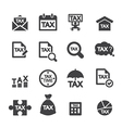 tax icon set vector image vector image