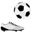 football ball and shoe vector image vector image