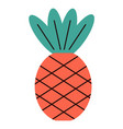 pineapple summer flat vector image