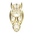 gold line art owl good use for symbol mascot vector image