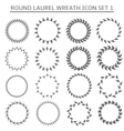 round wreath set vector image