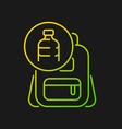 backpack made from plastic gradient icon for dark vector image vector image