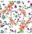 watercolor hand drawn seamless pattern vector image vector image