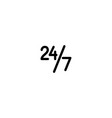around clock anytime line icon black vector image