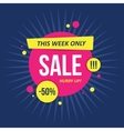 sale banner design with circle shapes vector image vector image
