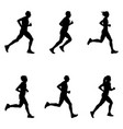 set people running vector image