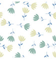 tropical flower seamless pattern hand drawn cute vector image