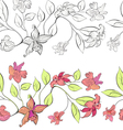 tulip and lily decorative borders vector image vector image