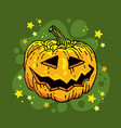 hand drawn halloween pumpkin greeting card vector image vector image