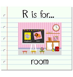 Flashcard alphabet r is for rain Royalty Free Vector Image