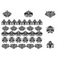 flower patterns and borders vector image