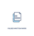 folded written paper concept 2 colored icon vector image