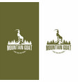 goat logo design inspiration on a simple mountain vector image