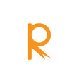 r letter alphabet vector image vector image