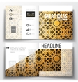 set of square design brochure template islamic vector image