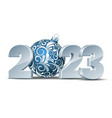 white numbers design of greeting card with blue vector image