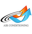 Air conditioning heating and cooling arrows symbol