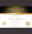 certificate or diploma retro design template 6 vector image