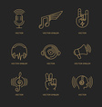 set of logo design templates vector image