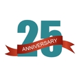 twenty five 25 years anniversary label sign vector image