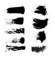 ink strokes textured brush grunge strokes vector image