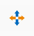 abstract arrow logo template icon vector image