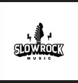 guitar logo design stock gui vector image