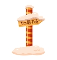 north pole sign icon cartoon style vector image