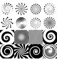 swirl elements hypnotic geometric sign black vector image vector image