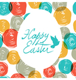 easter colorful doodles vector image vector image