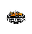 towing truck - service logo vector image