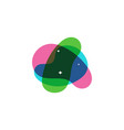 abstract shape with star light logo design vector image