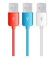 color usb bus vector image vector image