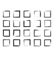 frame from brush black borders from ink vector image vector image