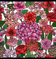 garden flowers seamless pattern vector image