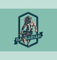 wild warrior barbarian vector image vector image