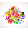 abstract colorful floral background vector image