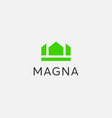 abstract crown king house symbol template vector image