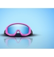 light background with pink ski goggles vector image