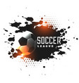 abstract grunge soccer league tournament vector image