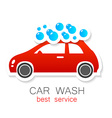 car wash sign logo vector image