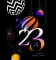 happy new year 2023 soft blur light bauble vector image vector image