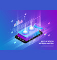 isometric digital concept vector image